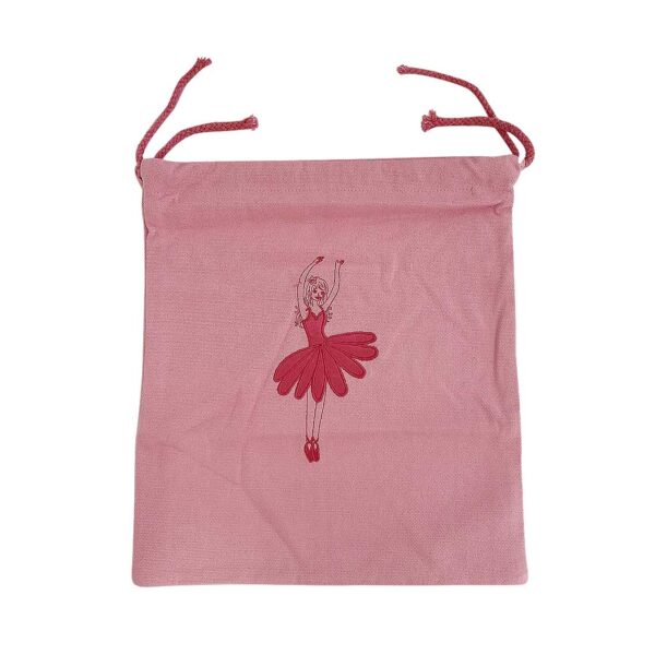 Ballerina Canvas String Bag - Pink